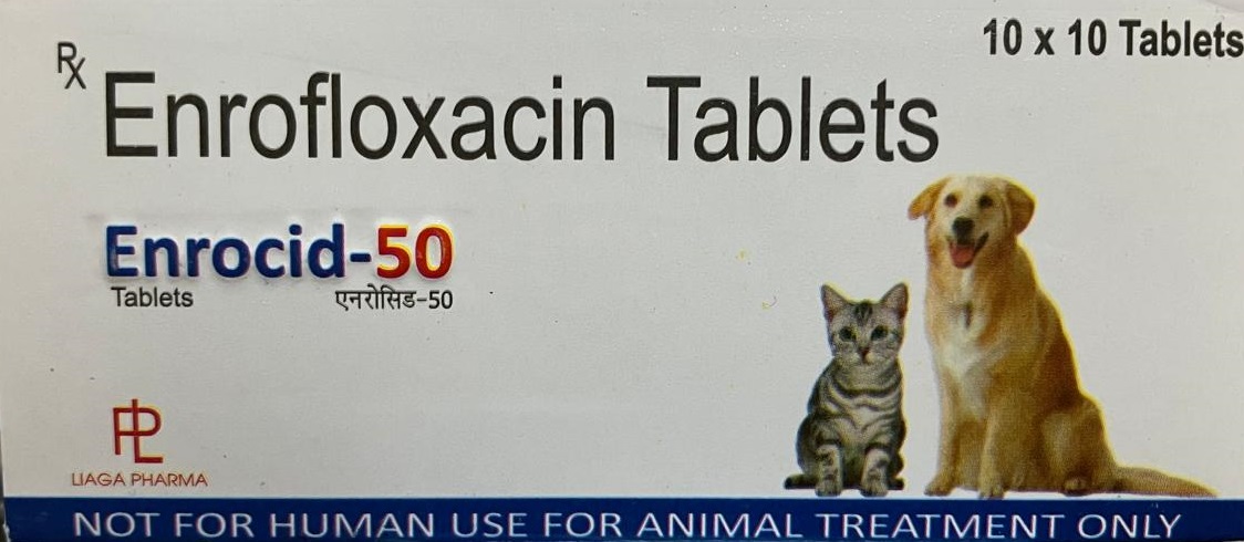 Enrofloxacin tablet 50mg veterinary